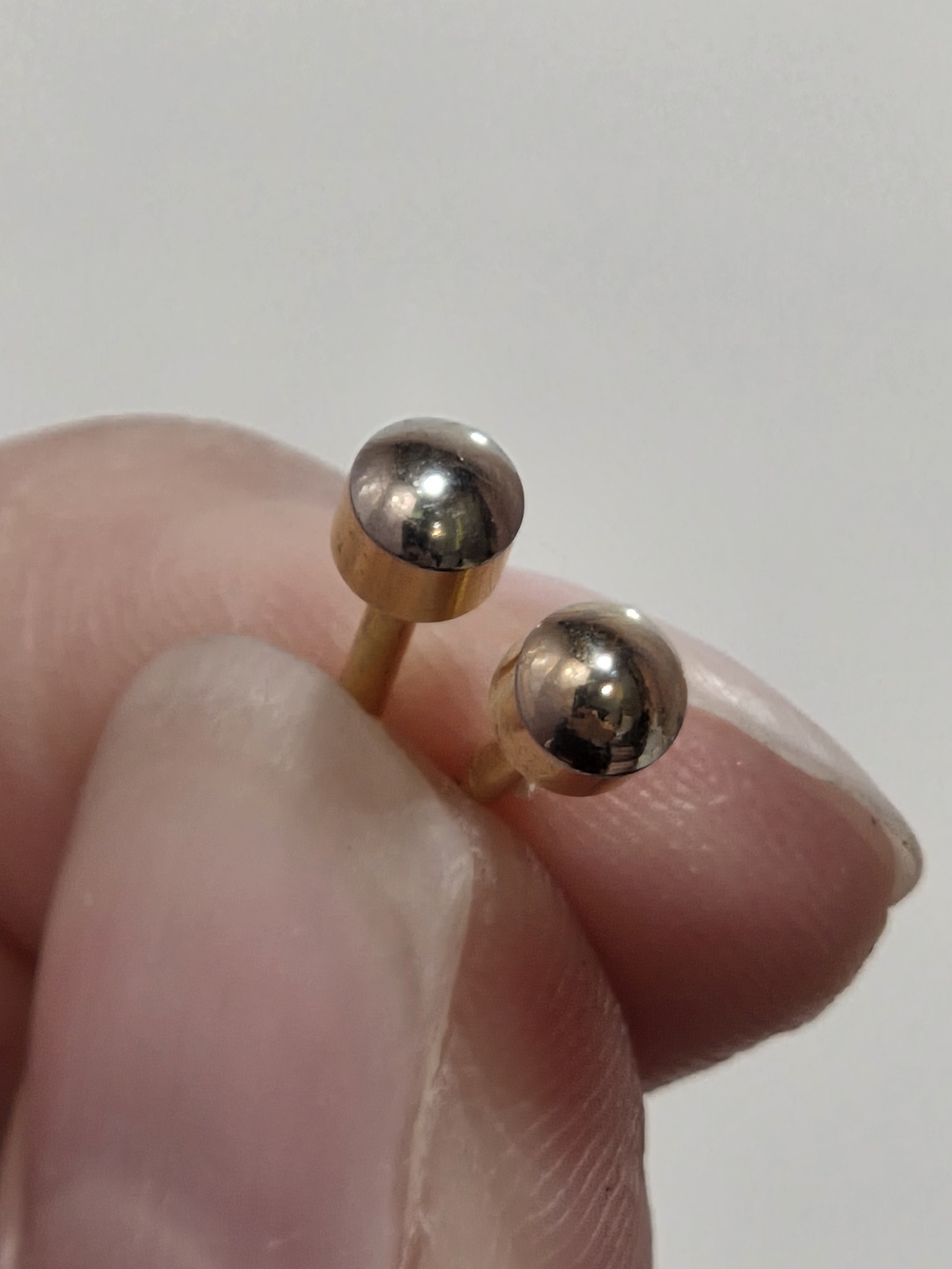 Gold Tone Ball Stud Earrings - Classic Women Jewelry